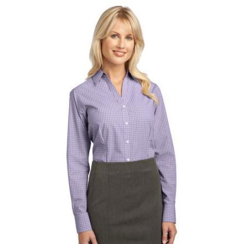 L639 Port Authority Ladies Plaid Pattern Easy Care Shirt