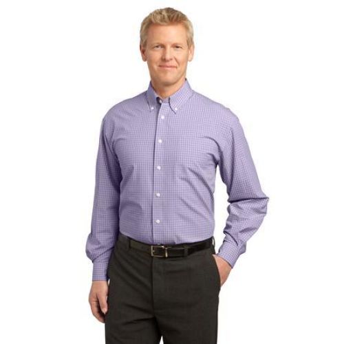 S639 Port Authority Plaid Pattern Easy Care Shirt