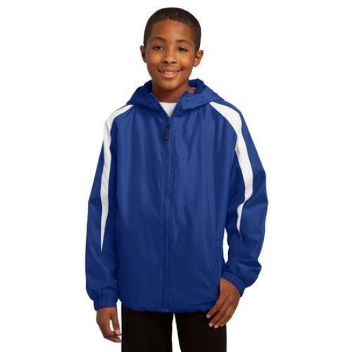 Sport-Tek Youth Fleece-Lined Colorblock Jacket