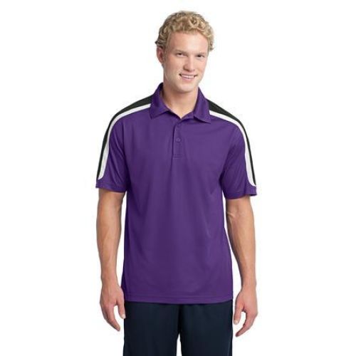 Sport-Tek Tricolor Shoulder Micropique Sport-Wick Polo