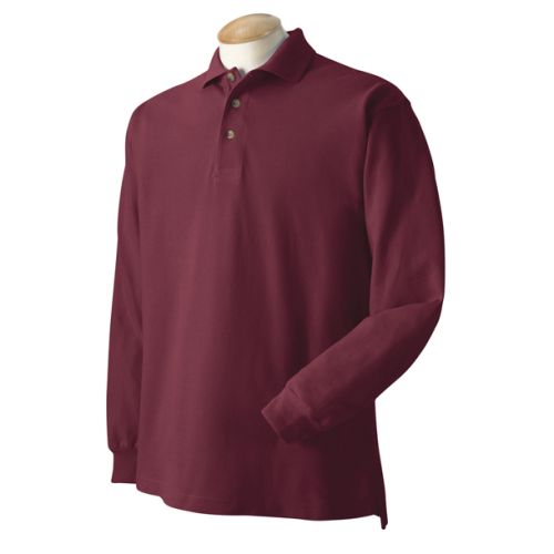 Harriton 5.6 oz. Easy Blend Long-Sleeve Polo
