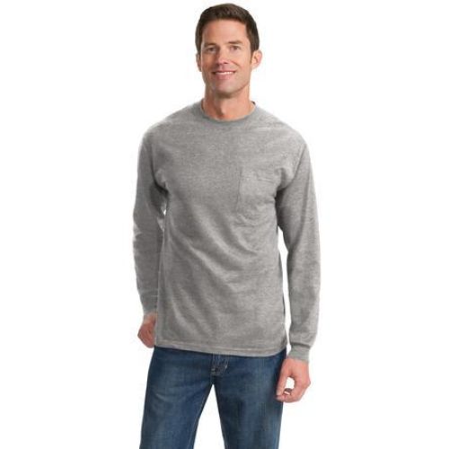 Port & Company Tall Long Sleeve Essential Pocket Tee