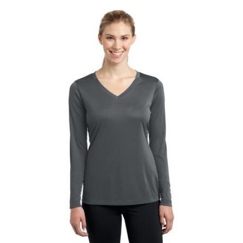 Sport-Tek Ladies Long Sleeve PosiCharge Competitor V-Neck Tee