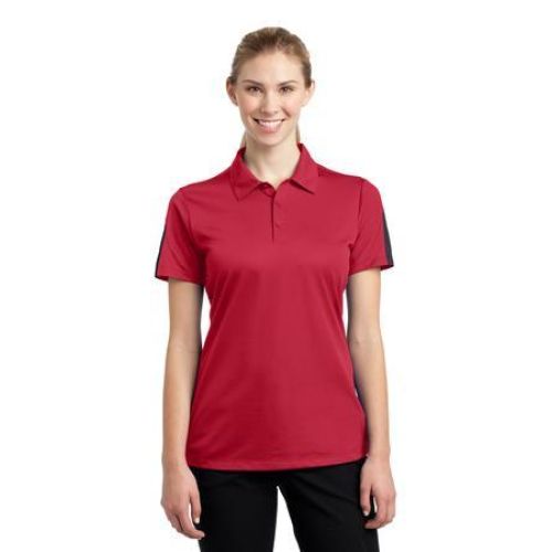 Sport-Tek Ladies PosiCharge Active Textured Colorblock Polo