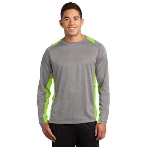 Sport-Tek Long Sleeve Heather Colorblock Contender Tee