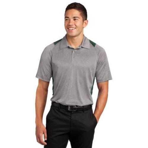 Sport-Tek Heather Colorblock Contender Polo