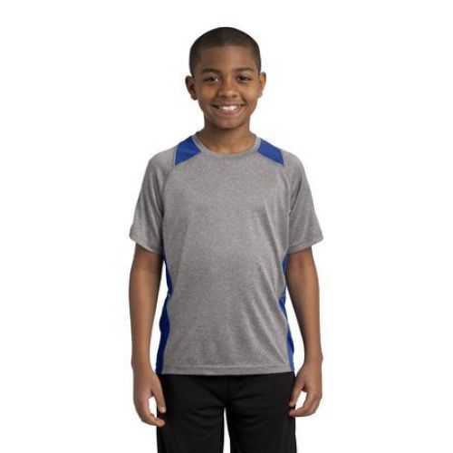 Sport-Tek Youth Heather Colorblock Contender Tee