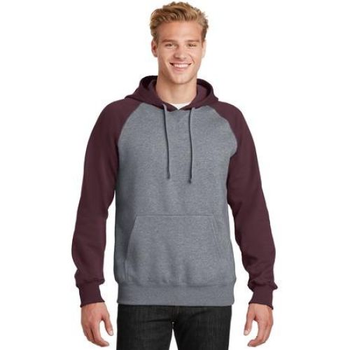 Sport-Tek Raglan Colorblock Pullover Hooded Sweatshirt