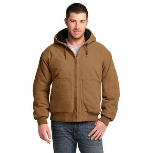 CSJ41 Cornerstone Washed Duck Cloth Insulated Hooded Work Jacket