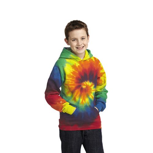 PC146Y Port & Company Youth Tie-Dye Pullover Hooded Sweatshirt