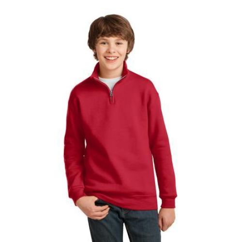 JERZEES Youth NuBlend 1/4-Zip Cadet Collar Sweatshirt