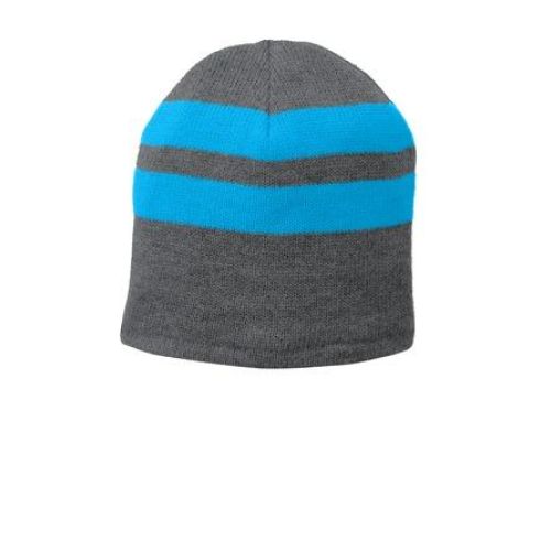 Port & Company Fleece-Lined Striped Beanie Cap