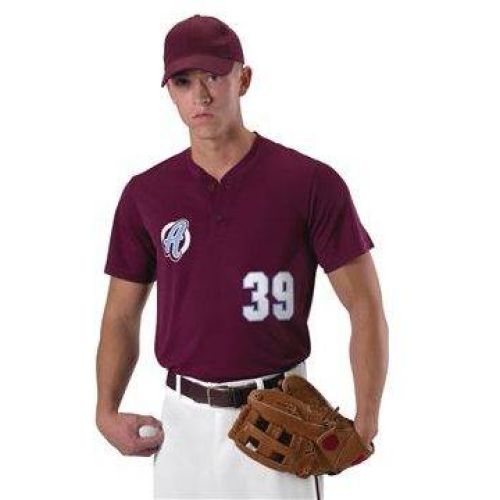 Youth Baseball Two Button Henley Jersey