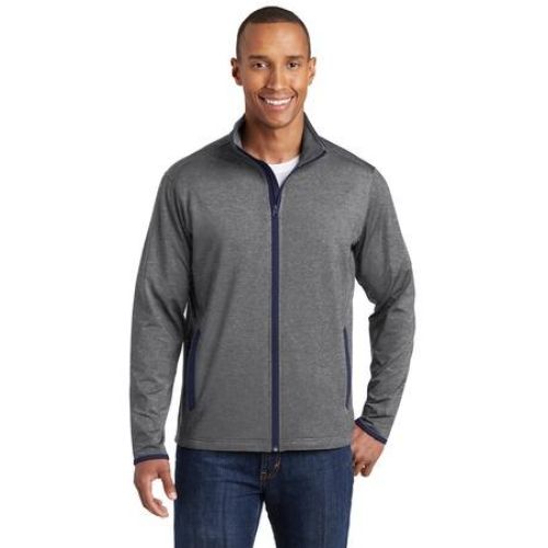 ST853 Sport-Tek Sport-Wick Stretch Contrast Full-Zip Jacket