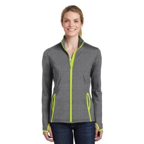 Sport-Tek Ladies Sport-Wick Stretch Contrast Full-Zip Jacket