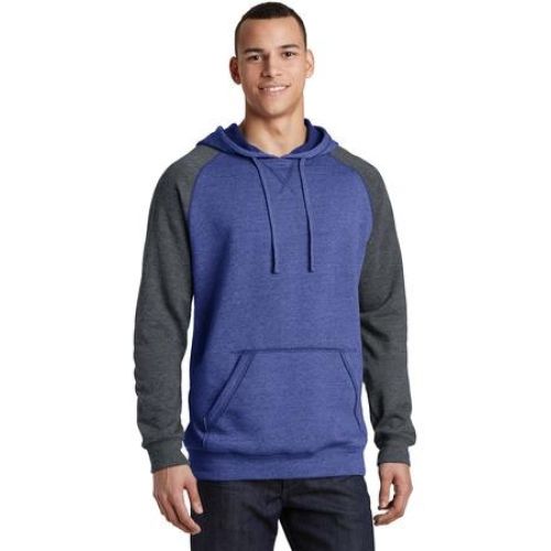 DT196 District Young Mens Lightweight Fleece Raglan Hoodie