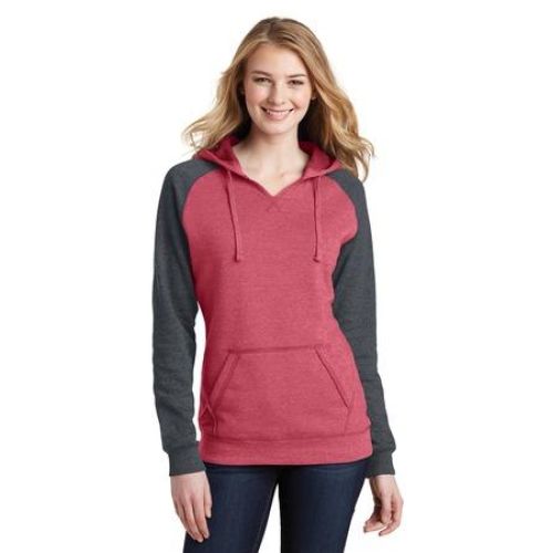 District DT296 Women’s Lightweight Fleece Raglan Hoodie