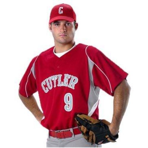 Two Button Henley Baseball Jersey