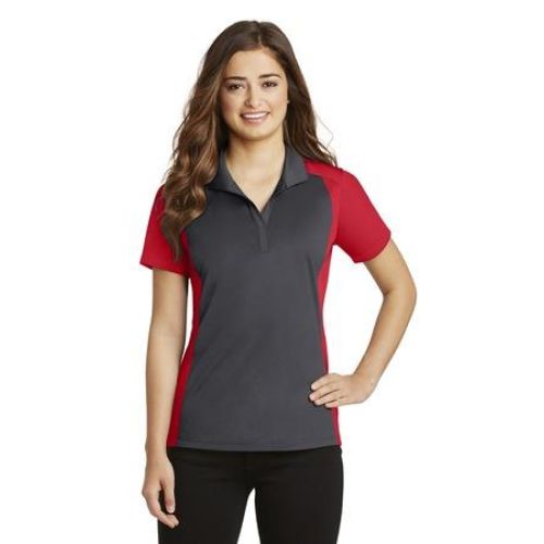 LST652 Sport-Tek Ladies Colorblock Micropique Sport-Wick Polo