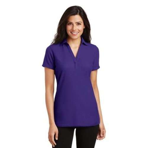 L5001 Port Authority Ladies Silk Touch Y-Neck Polo