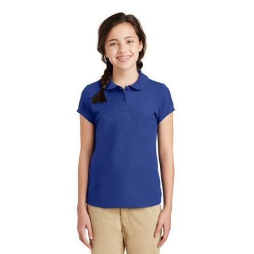 Port Authority Girls Silk Touch Peter Pan Collar Polo