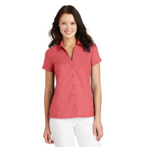 Port Authority Ladies Textured Camp Shirt