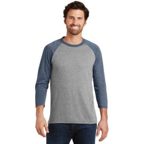 DM136 District Perfect Tri 3/4-Sleeve Raglan