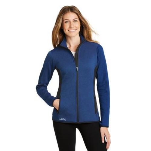 Eddie Bauer Ladies Full-Zip Heather Stretch Fleece Jacket