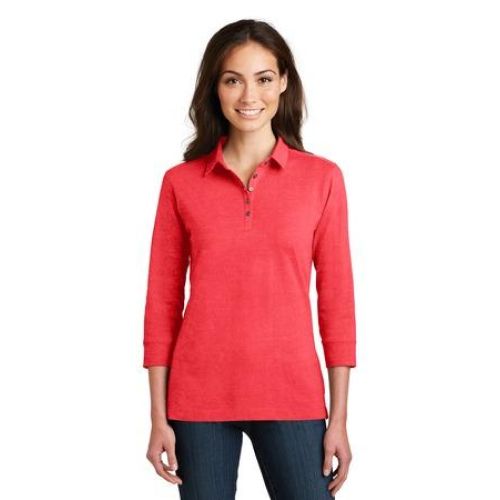 Port Authority Ladies 3/4-Sleeve Meridian Cotton Blend Polo