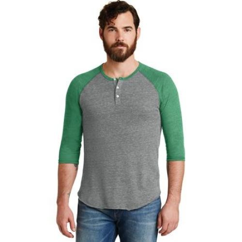 Alternative Eco-Jersey 3/4-Sleeve Raglan Henley