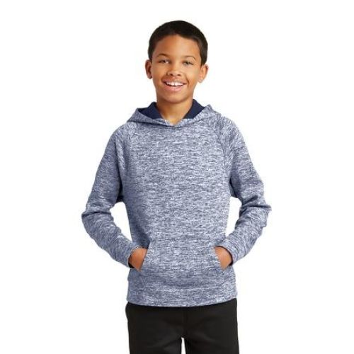 YST225 Sport-Tek Youth PosiCharge Electric Heather Fleece Hooded Pullover