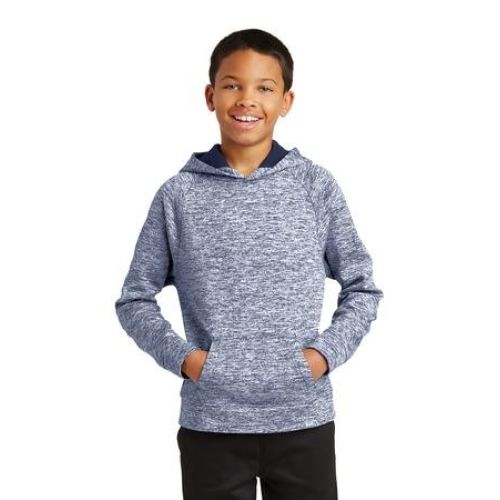 Sport-Tek Youth PosiCharge Electric Heather Fleece Hooded Pullover