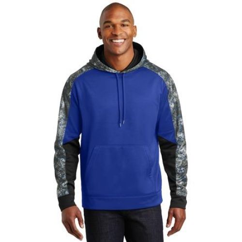 Sport-Tek Sport-Wick Mineral Freeze Fleece Colorblock Hooded Pullover