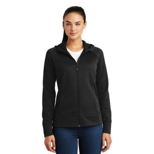 Sport-Tek Ladies Rival Tech Fleece Full-Zip Hooded Jacket