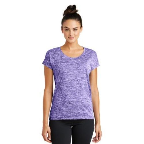 LST390 Sport-Tek Ladies PosiCharge Electric Heather Sporty Tee