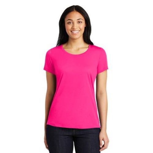 LST450 Sport-Tek Ladies PosiCharge Competitor Cotton Touch Scoop Neck Tee