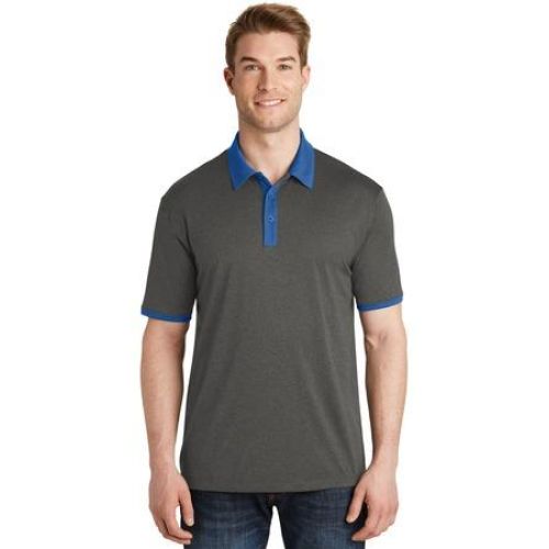 ST667 Sport-Tek Heather Contender Contrast Polo