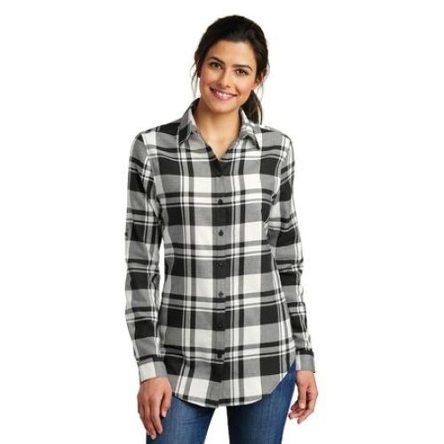 Port Authority Ladies Plaid Flannel Tunic