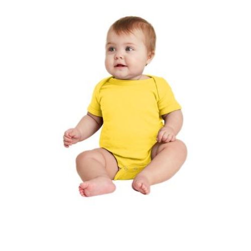 Rabbit Skins Infant Short Sleeve Baby Rib Bodysuit