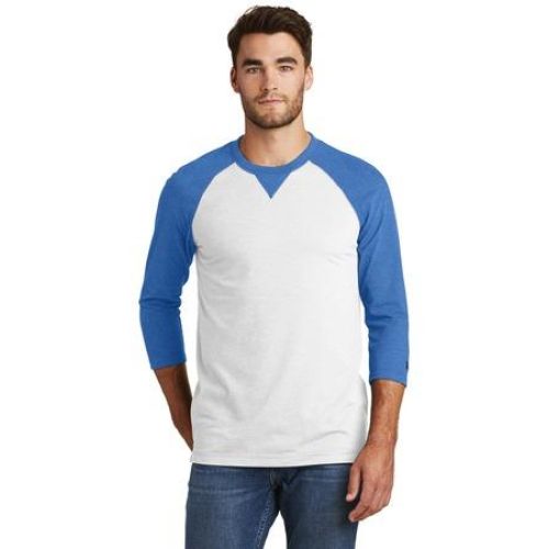 New Era Sueded Cotton Blend 3/4-Sleeve Baseball Raglan Tee