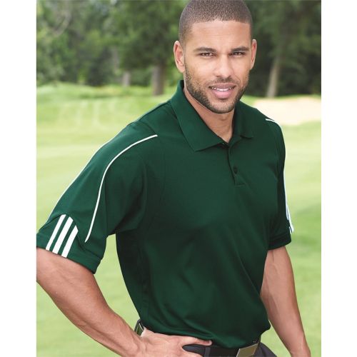 Adidas Golf Men’s ClimaLite® 3-Stripes Cuff Polo