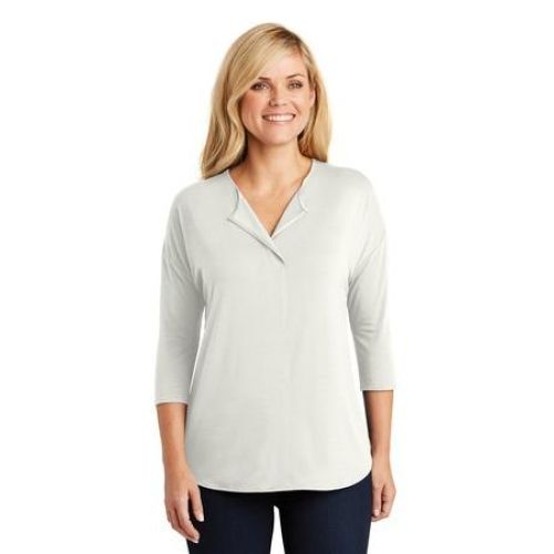 Port Authority Ladies Concept 3/4-Sleeve Soft Split Neck Top