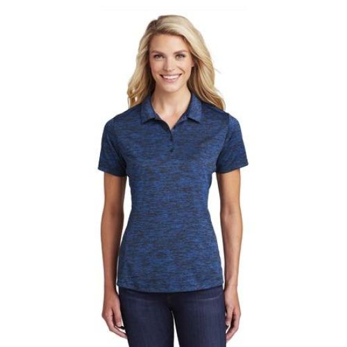 LST590 Sport-Tek Ladies PosiCharge Electric Heather Polo