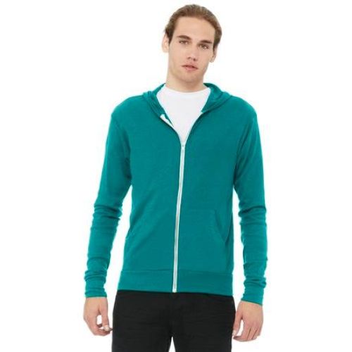 BELLA+CANVAS Unisex Triblend Full-Zip Lightweight Hoodie