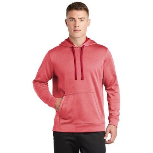 ST264 Sport-Tek PosiCharge Sport-Wick Heather Fleece Hooded Pullover