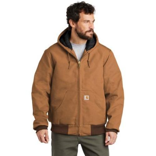 Carhartt CTSJ140 Quilted-Flannel-Lined Duck Active Jac