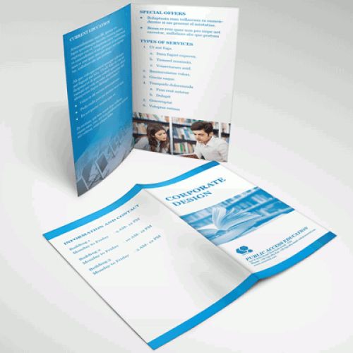 8.5 x 11 Brochure Half Fold