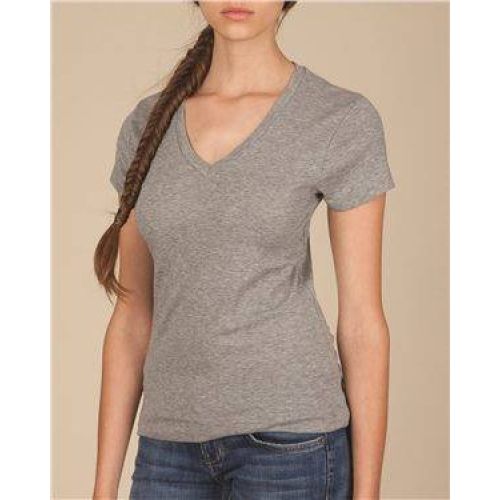 Women’s 1×1 Baby Rib V-Neck T-Shirt