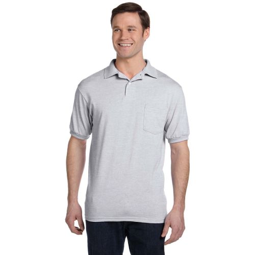 Adult 5.2 oz., 50/50 EcoSmart® Jersey Pocket Polo