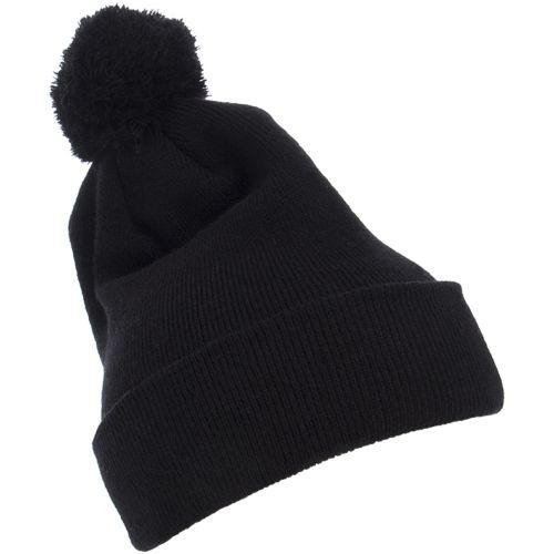 Cuffed Knit Beanie with Pom Pom Hat